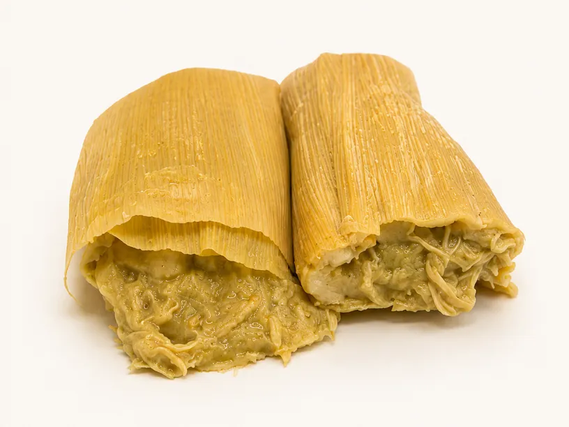 Tamales de Pollo en Verde